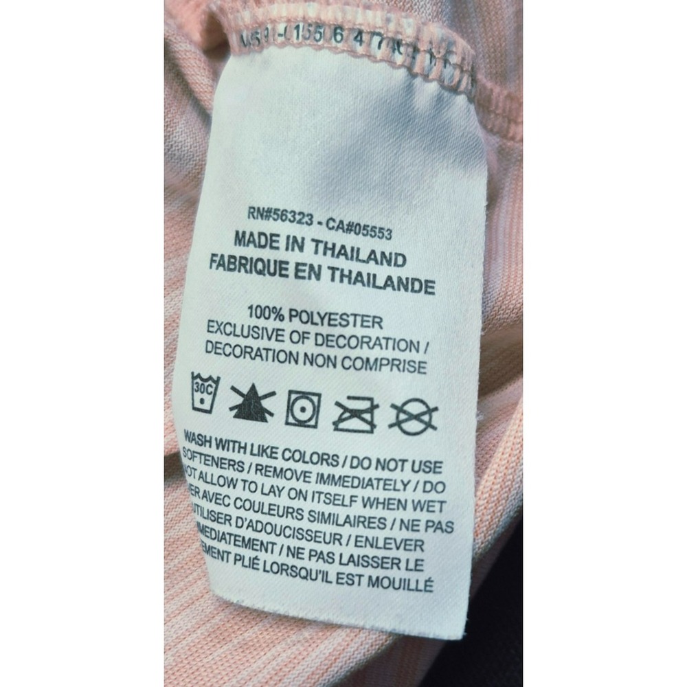 Nike women's heathered pink‎ workout athletic top v-neck black swoosh sz. XL - Picture 4 of 9